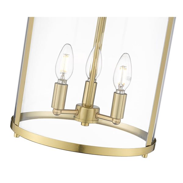 Z-Lite Thayer 3 Light Luxe Gold Flush Mount