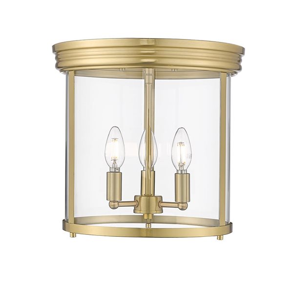 Z-Lite Thayer 3 Light Luxe Gold Flush Mount