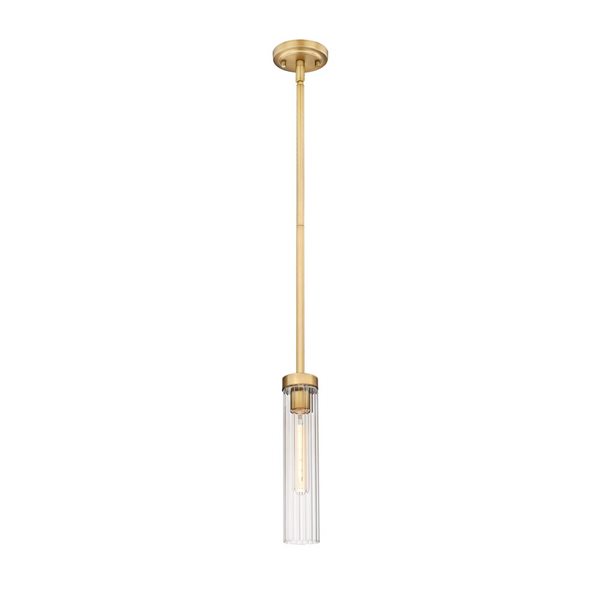 Z-Lite Beau 1 Light Rubbed Brass Pendant