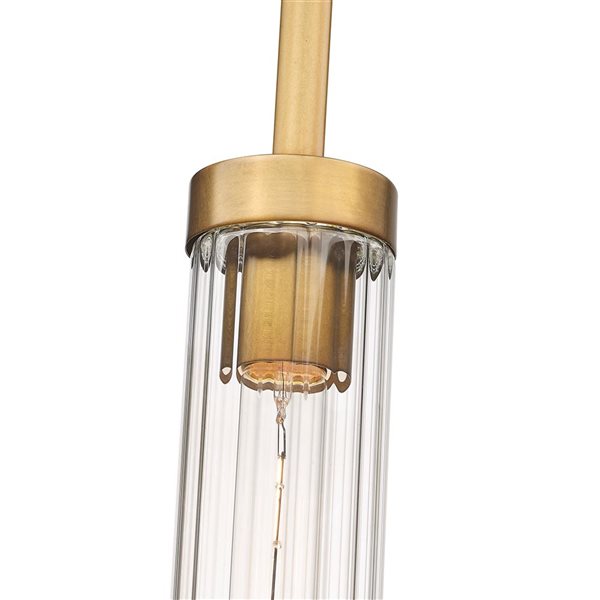 Z-Lite Beau 1 Light Rubbed Brass Pendant