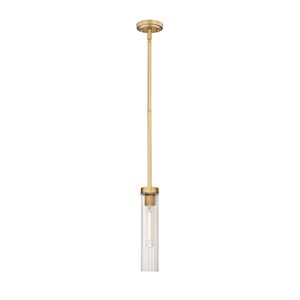 Z-Lite Beau 1 Light Rubbed Brass Pendant