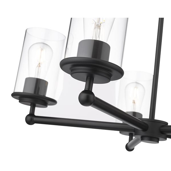 Z-Lite Thayer 5 Light Matte Black Chandelier