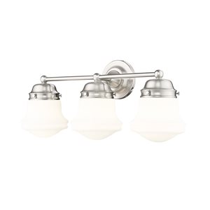 Z-Lite Vaughn 3 Light Brushed Nickel Vanity Light