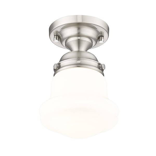 Z-Lite Vaughn 1 Light Brushed Nickel Flush Mount