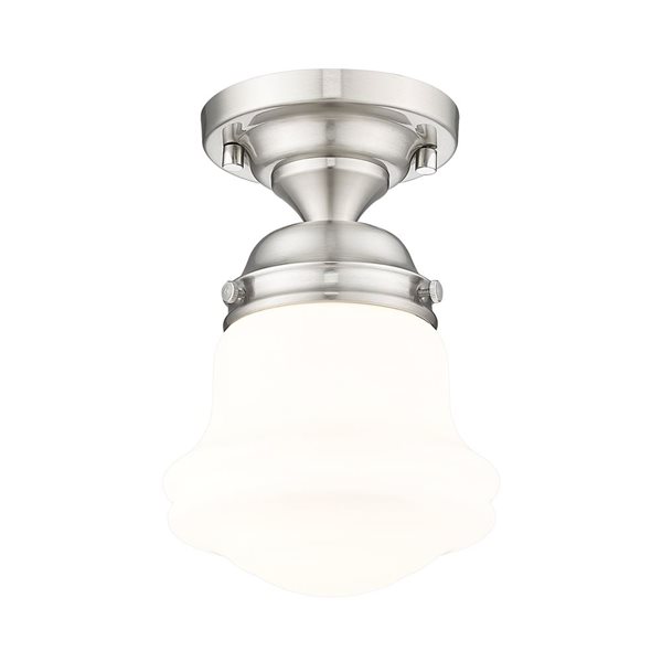 Z-Lite Vaughn 1 Light Brushed Nickel Flush Mount