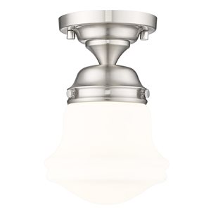 Z-Lite Vaughn 1 Light Brushed Nickel Flush Mount