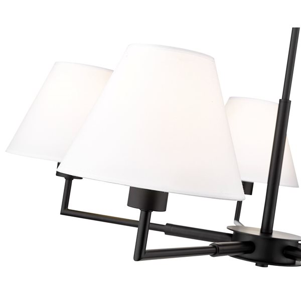 Z-Lite Leila 5 Light Matte Black Chandelier