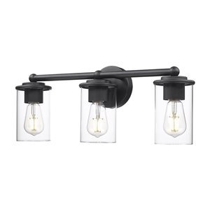 Z-Lite Thayer 3 Light Matte Black Vanity Light