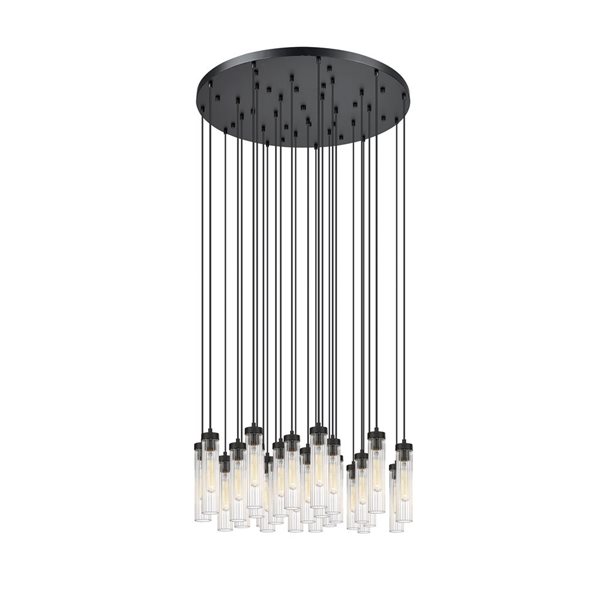 Z-Lite Beau 27 Light Matte Black Chandelier