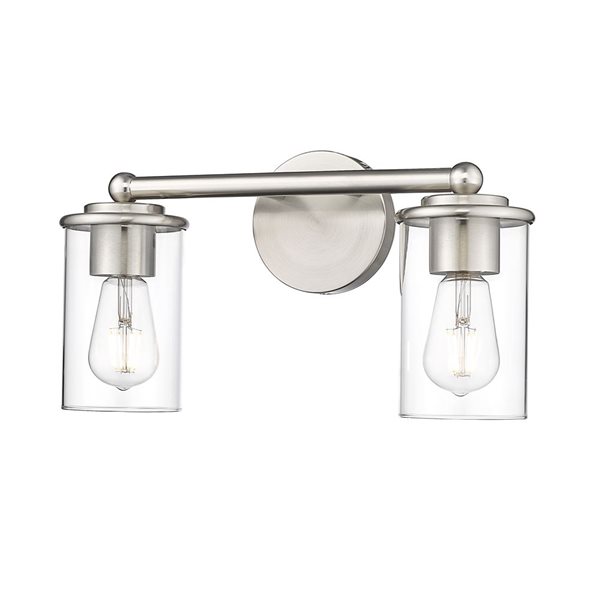 Z-Lite Thayer 2 Light Brushed Nickel Vanity Light