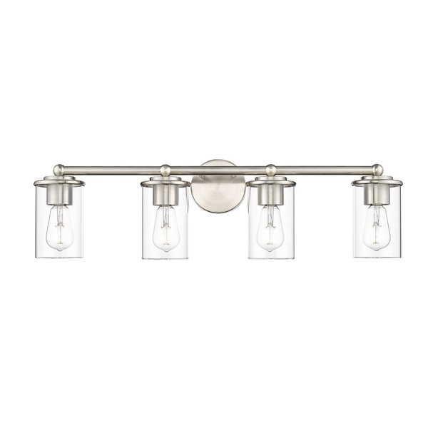 Z-Lite Thayer 4 Light Brushed Nickel Vanity Light 742-4V-BN | RONA Z-Lite Thayer 4 Light Brushed Nickel Vanity Light 742-4V-BN | RONA