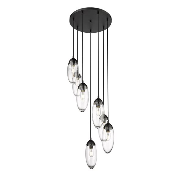Z-Lite Arden 7 Light Matte Black Chandelier