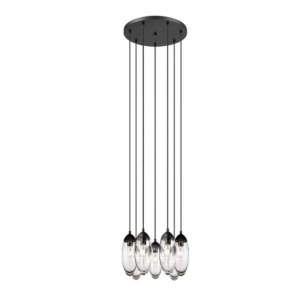Z-Lite Arden 7 Light Matte Black Chandelier