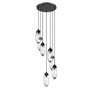 Z-Lite Arden 7 Light Matte Black Chandelier