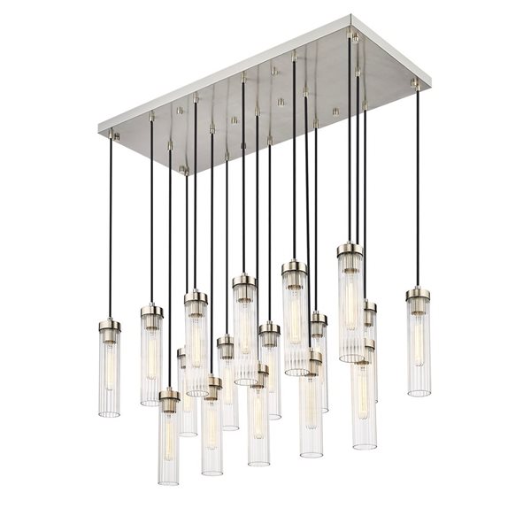 Z-Lite Beau 17 Light Brushed Nickel Linear Chandelier