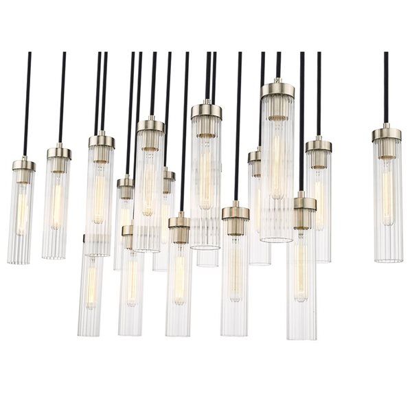 Z-Lite Beau 17 Light Brushed Nickel Linear Chandelier