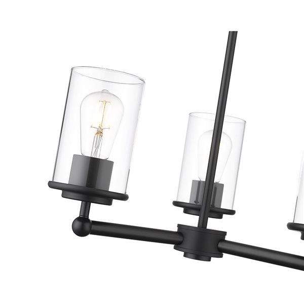Z-Lite Thayer 3 Light Matte Black Chandelier