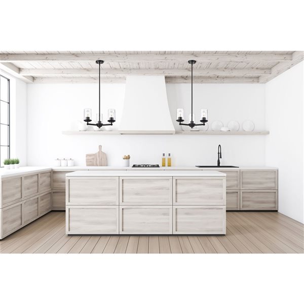 Z-Lite Thayer 3 Light Matte Black Chandelier