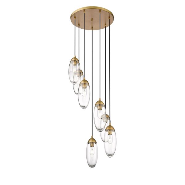 Z-Lite Arden 7 Light Rubbed Brass Chandelier