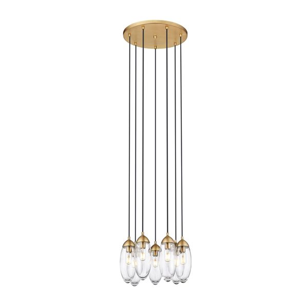 Z-Lite Arden 7 Light Rubbed Brass Chandelier