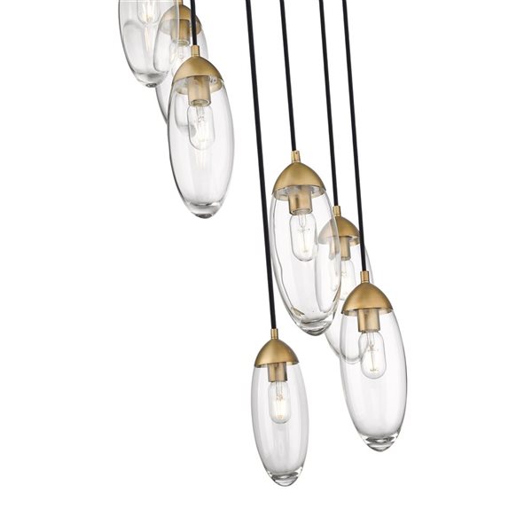 Z-Lite Arden 7 Light Rubbed Brass Chandelier