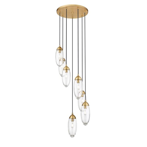 Z-Lite Arden 7 Light Rubbed Brass Chandelier