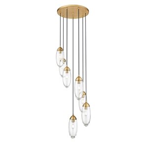 Z-Lite Arden 7 Light Rubbed Brass Chandelier