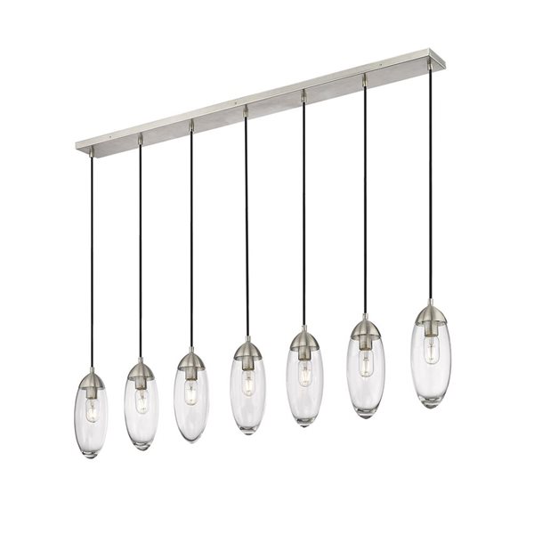 Z-Lite Arden 7 Light Brushed Nickel Linear Chandelier