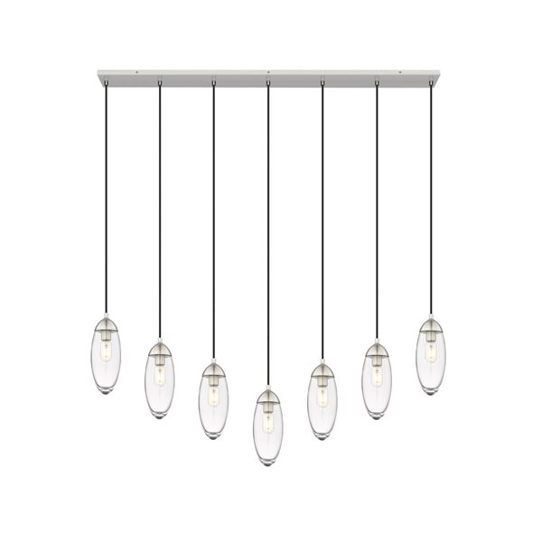 Z-Lite Arden 7 Light Brushed Nickel Linear Chandelier