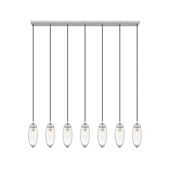 Z-Lite Arden 7 Light Brushed Nickel Linear Chandelier