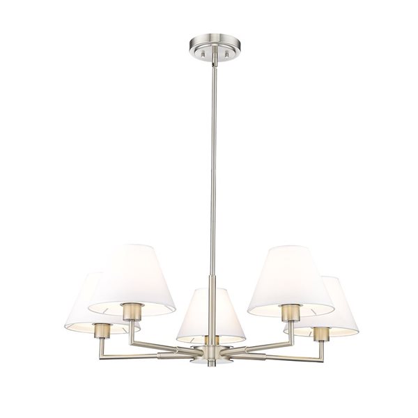 Z-Lite Leila 5 Light Brushed Nickel Chandelier