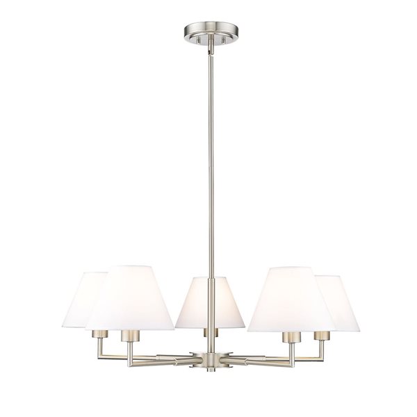 Z-Lite Leila 5 Light Brushed Nickel Chandelier