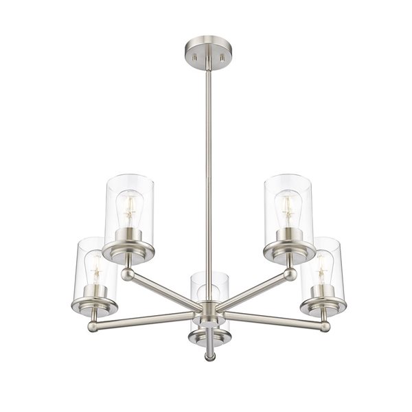 Z-Lite Thayer 5 Light Brushed Nickel Chandelier