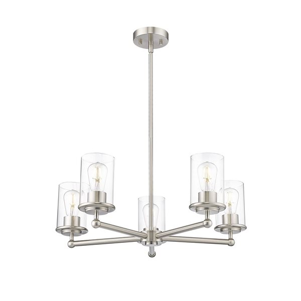 Z-Lite Thayer 5 Light Brushed Nickel Chandelier