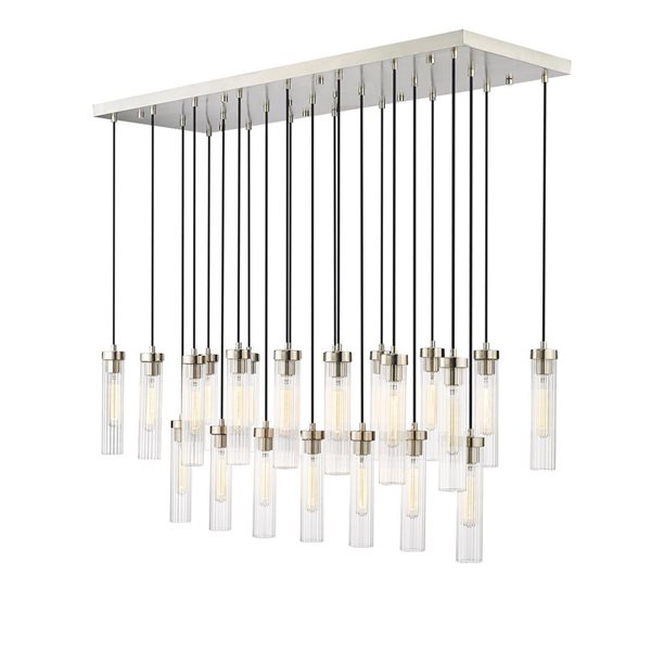 Z-Lite Beau 23 Light Brushed Nickel Linear Chandelier