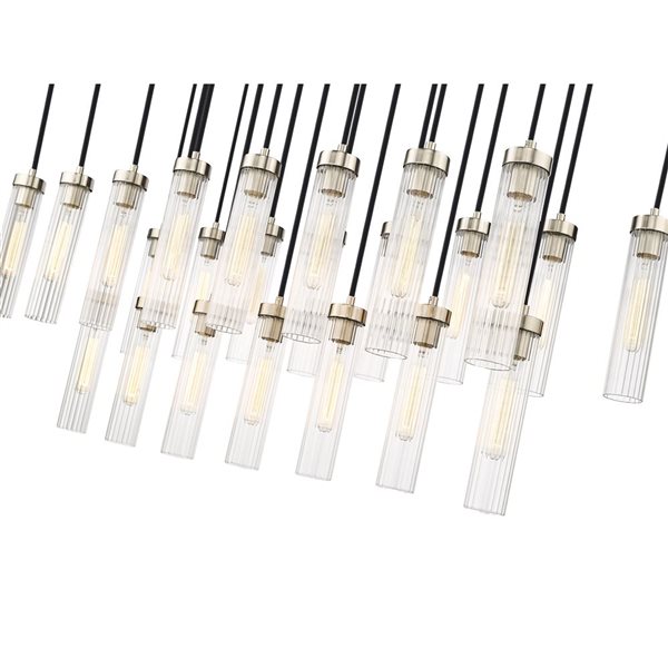 Z-Lite Beau 23 Light Brushed Nickel Linear Chandelier