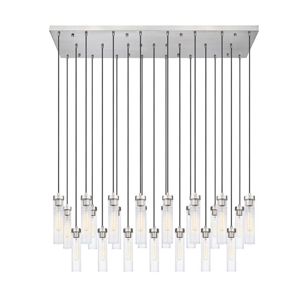 Z-Lite Beau 23 Light Brushed Nickel Linear Chandelier