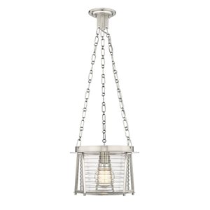 Z-Lite Cape Harbor Brushed Nickel 1-Light Drum Shape Light