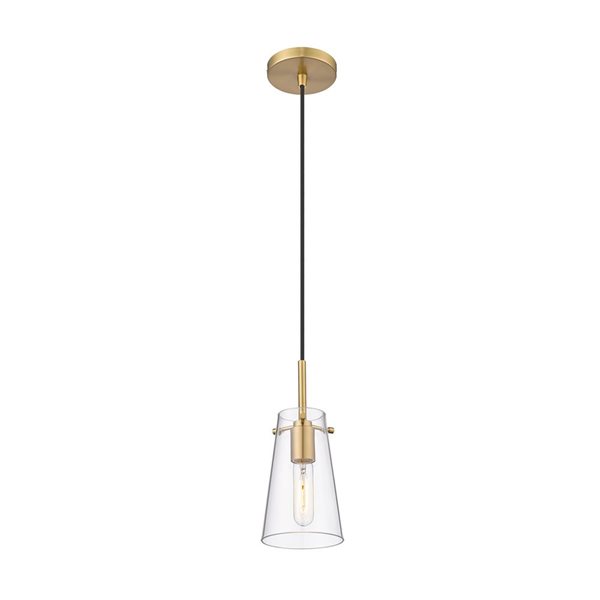 Z-Lite Kira Modern Gold 1-Light Cylinder Pendant Light