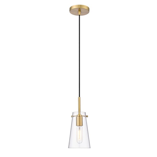 Z-Lite Kira Modern Gold 1-Light Cylinder Pendant Light