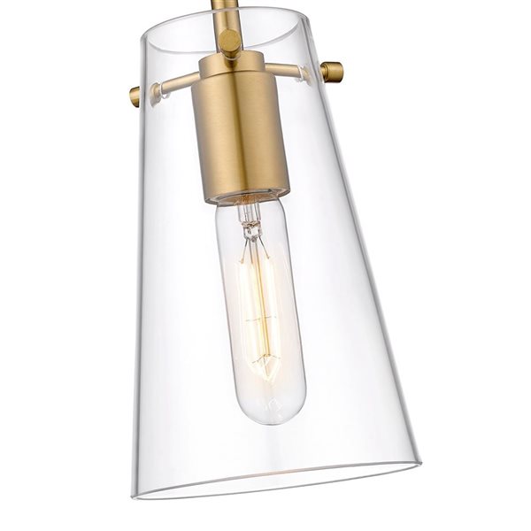 Z-Lite Kira Modern Gold 1-Light Cylinder Pendant Light