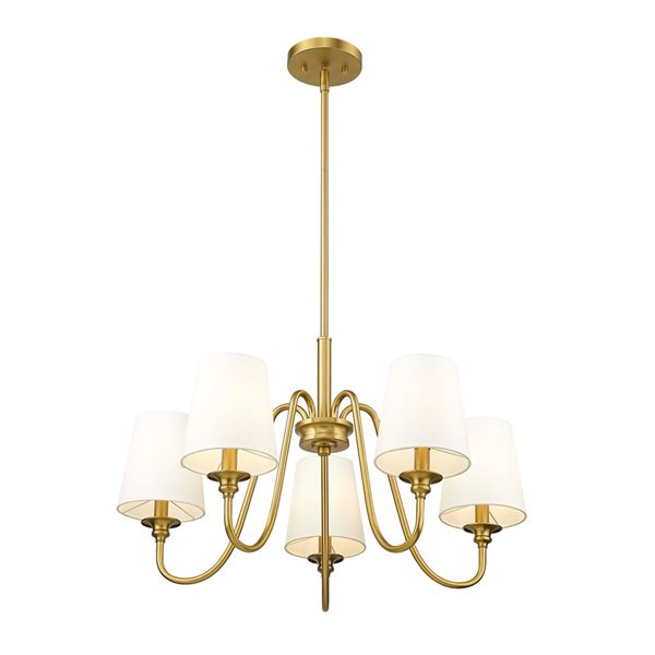 Z-Lite Gianna Modern Gold 5-Light Tiered Chandelier