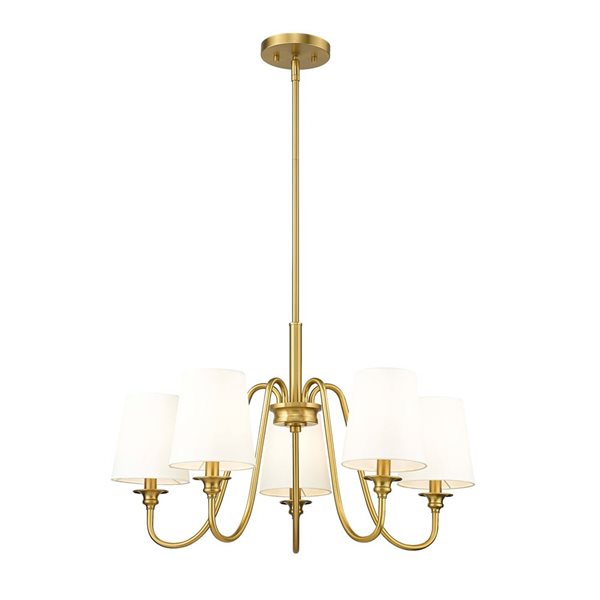 Z-Lite Gianna Modern Gold 5-Light Tiered Chandelier