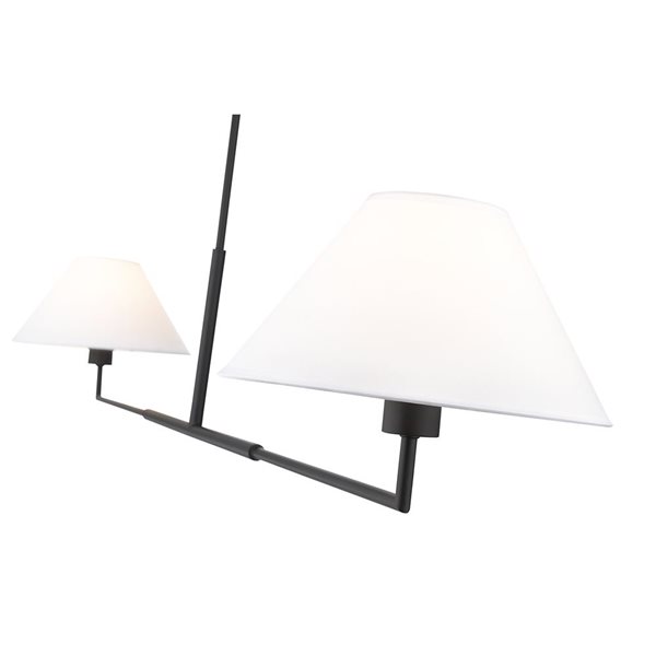 Z-Lite Leila 62-in Matte Black 2-Light Linear Chandelier