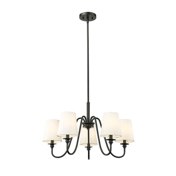 Z-Lite Gianna Matte Black 5-Light Tiered Chandelier