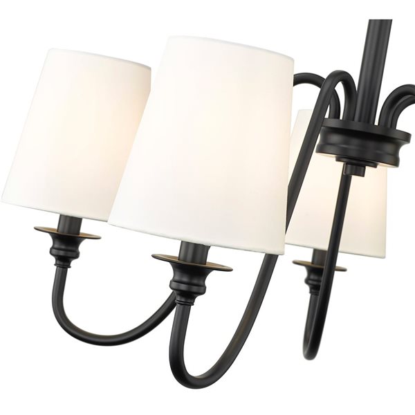 Z-Lite Gianna Matte Black 5-Light Tiered Chandelier