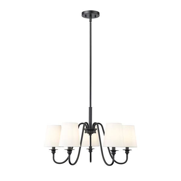 Z-Lite Gianna Matte Black 5-Light Tiered Chandelier