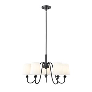 Z-Lite Gianna Matte Black 5-Light Tiered Chandelier