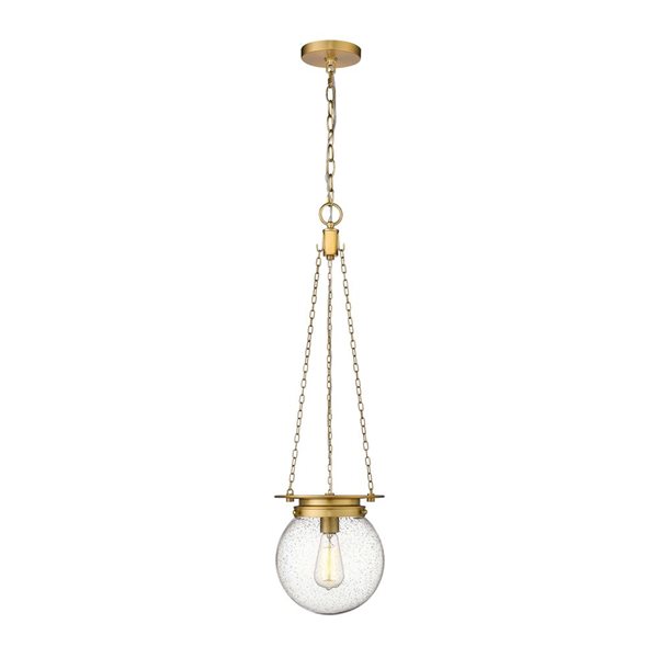 Z-Lite Calhoun Heritage Brass 1-Light Globe Pendant Light