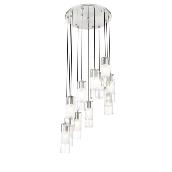 Z-Lite Alton Brushed Nickel 11-Light Draped  Chandelier